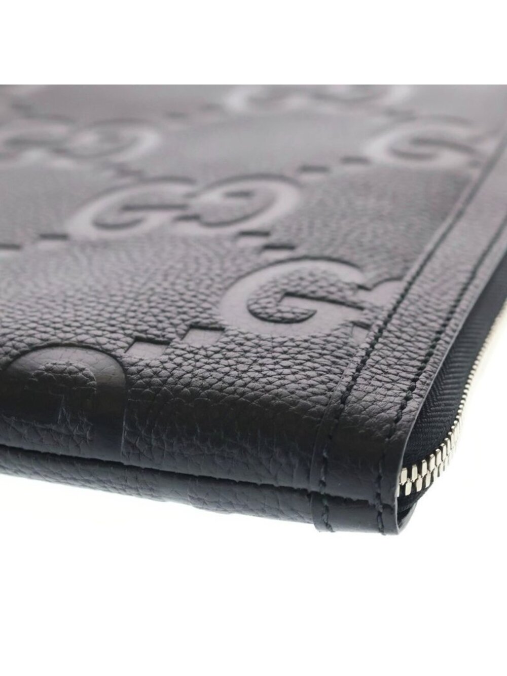 Gucci Jumbo GG Travel Document Case Clutch Black - Picture 4 of 7